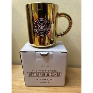 NEW Starbucks Hi Shine Pike Place First Store Original Logo Ceramic Demi Mug 4oz